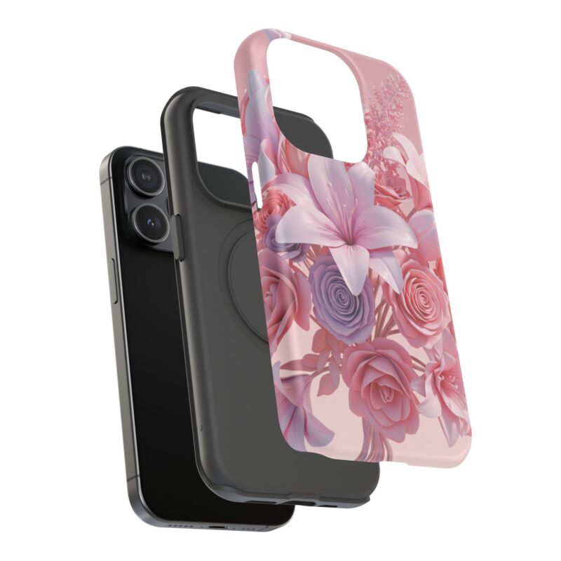Floral Impact-Resistant Phone Case - Vibrant Pink Flower Design - Image 80