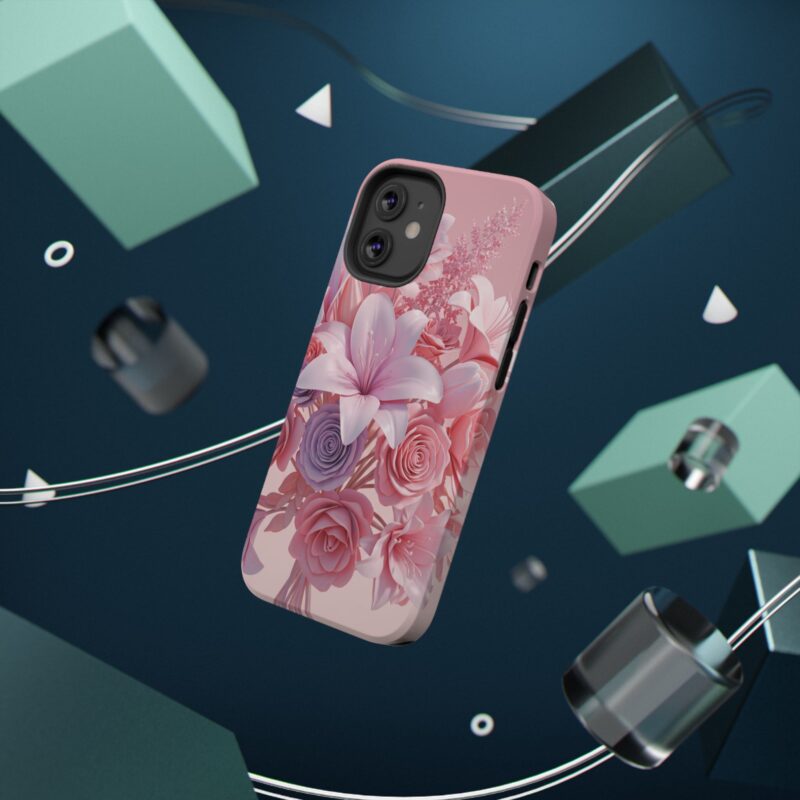 Floral Impact-Resistant Phone Case - Vibrant Pink Flower Design - Image 44
