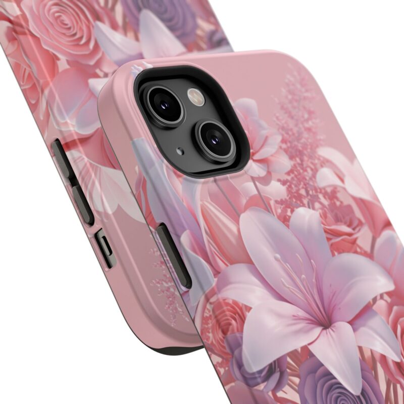 Floral Impact-Resistant Phone Case - Vibrant Pink Flower Design - Image 118