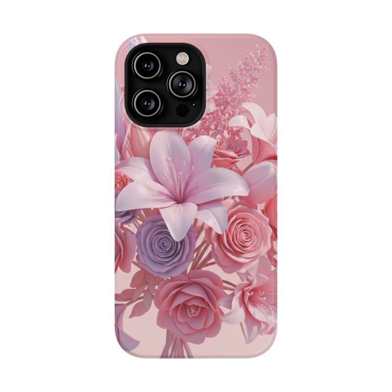 Floral Impact-Resistant Phone Case - Vibrant Pink Flower Design - Image 125