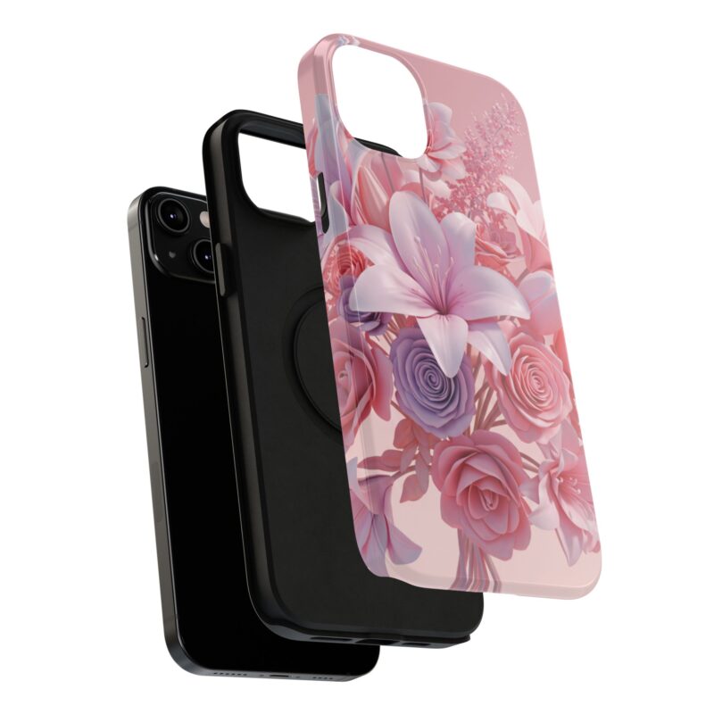 Floral Impact-Resistant Phone Case - Vibrant Pink Flower Design - Image 116