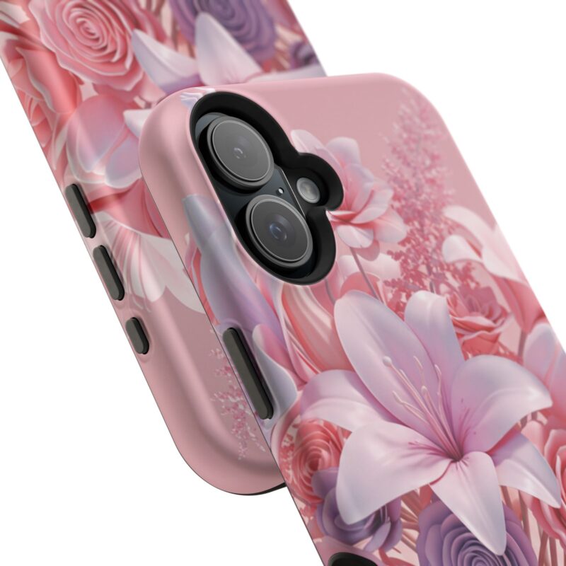 Floral Impact-Resistant Phone Case - Vibrant Pink Flower Design - Image 158