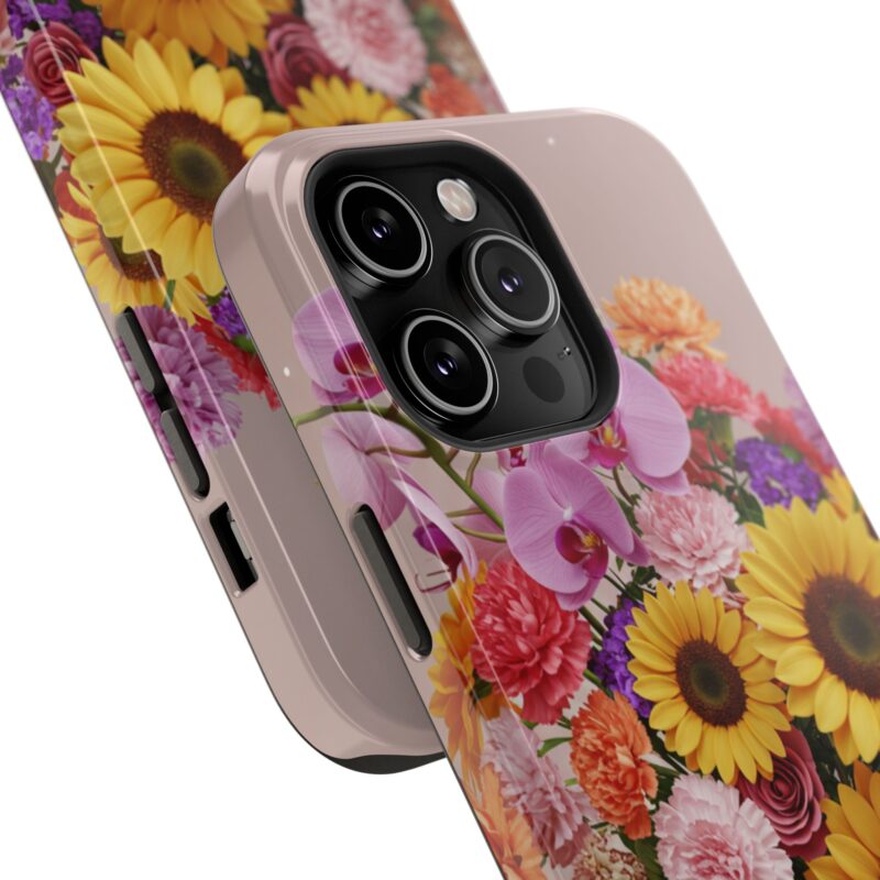 Floral Impact-Resistant Phone Case - Vibrant Sunflowers & Orchids - Image 122