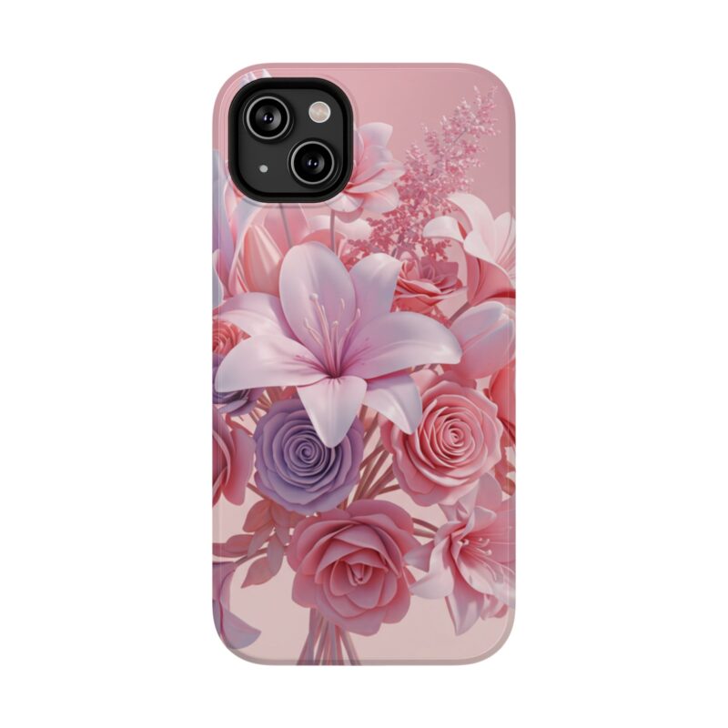 Floral Impact-Resistant Phone Case - Vibrant Pink Flower Design - Image 113