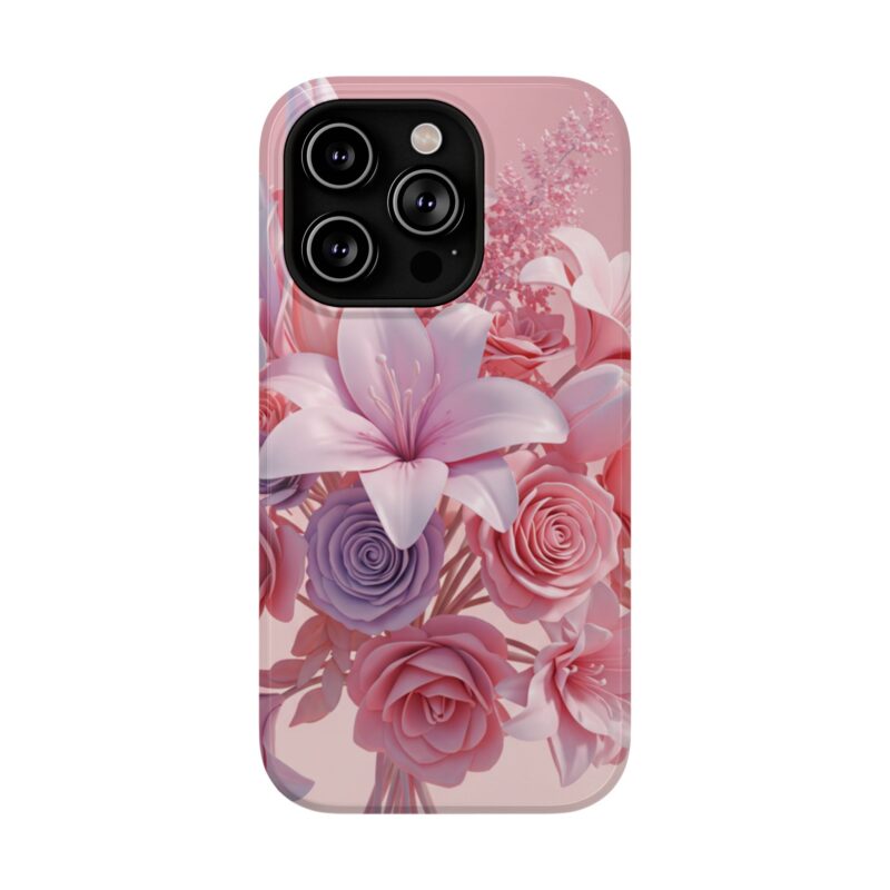 Floral Impact-Resistant Phone Case - Vibrant Pink Flower Design - Image 105