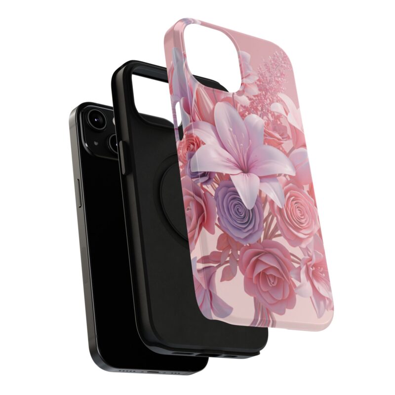 Floral Impact-Resistant Phone Case - Vibrant Pink Flower Design - Image 100