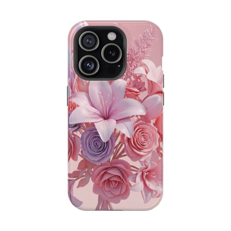 Floral Impact-Resistant Phone Case - Vibrant Pink Flower Design - Image 73