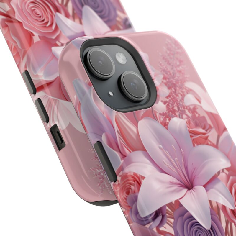 Floral Impact-Resistant Phone Case - Vibrant Pink Flower Design - Image 66