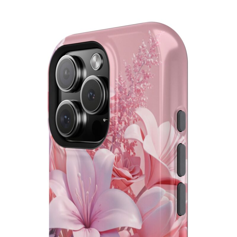 Floral Impact-Resistant Phone Case - Vibrant Pink Flower Design - Image 132