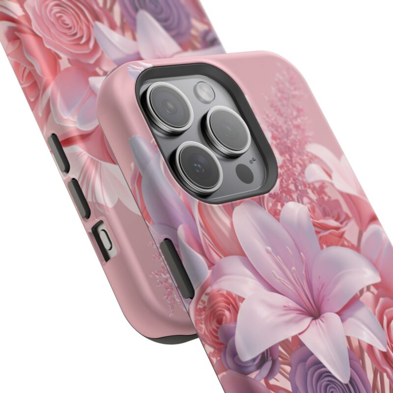 Floral Impact-Resistant Phone Case - Vibrant Pink Flower Design - Image 94