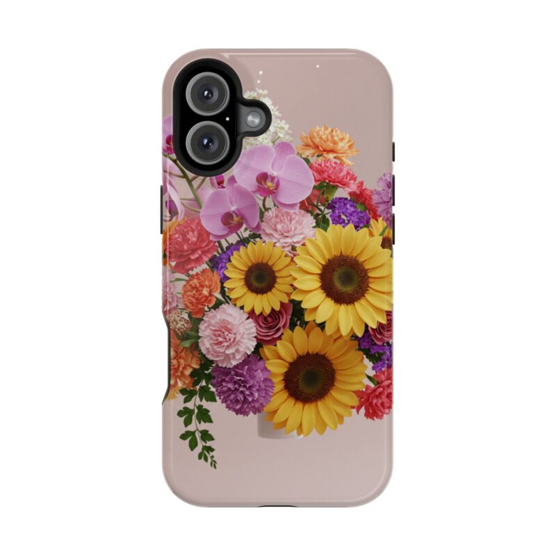 Floral Impact-Resistant Phone Case - Vibrant Sunflowers & Orchids - Image 153