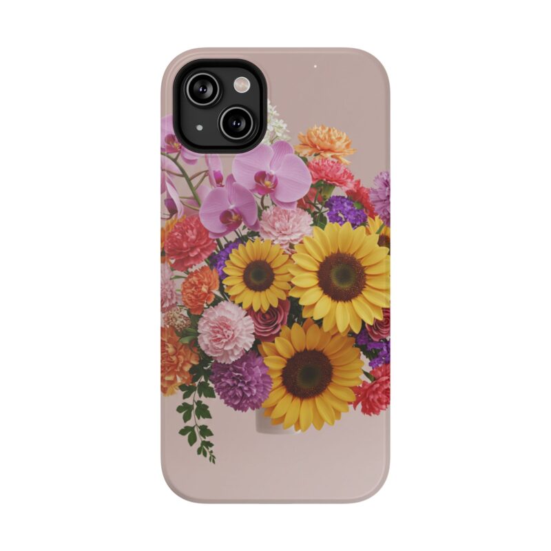 Floral Impact-Resistant Phone Case - Vibrant Sunflowers & Orchids - Image 117