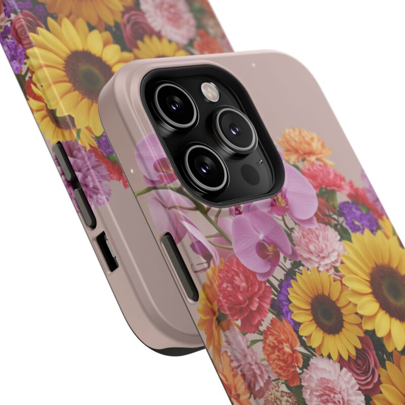 Floral Impact-Resistant Phone Case - Vibrant Sunflowers & Orchids - Image 126