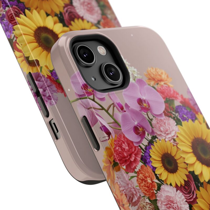 Floral Impact-Resistant Phone Case - Vibrant Sunflowers & Orchids - Image 114