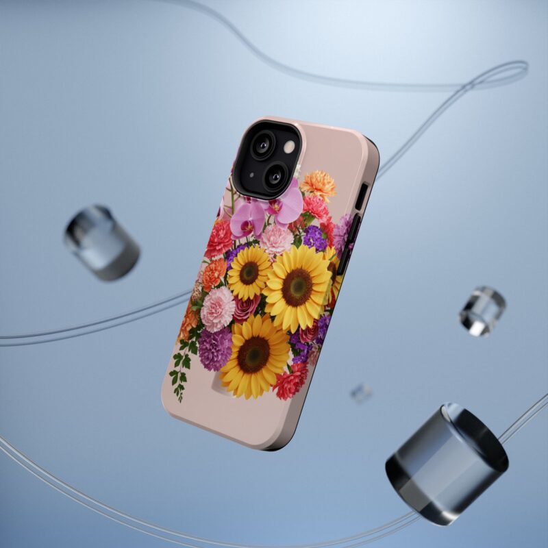 Floral Impact-Resistant Phone Case - Vibrant Sunflowers & Orchids - Image 9