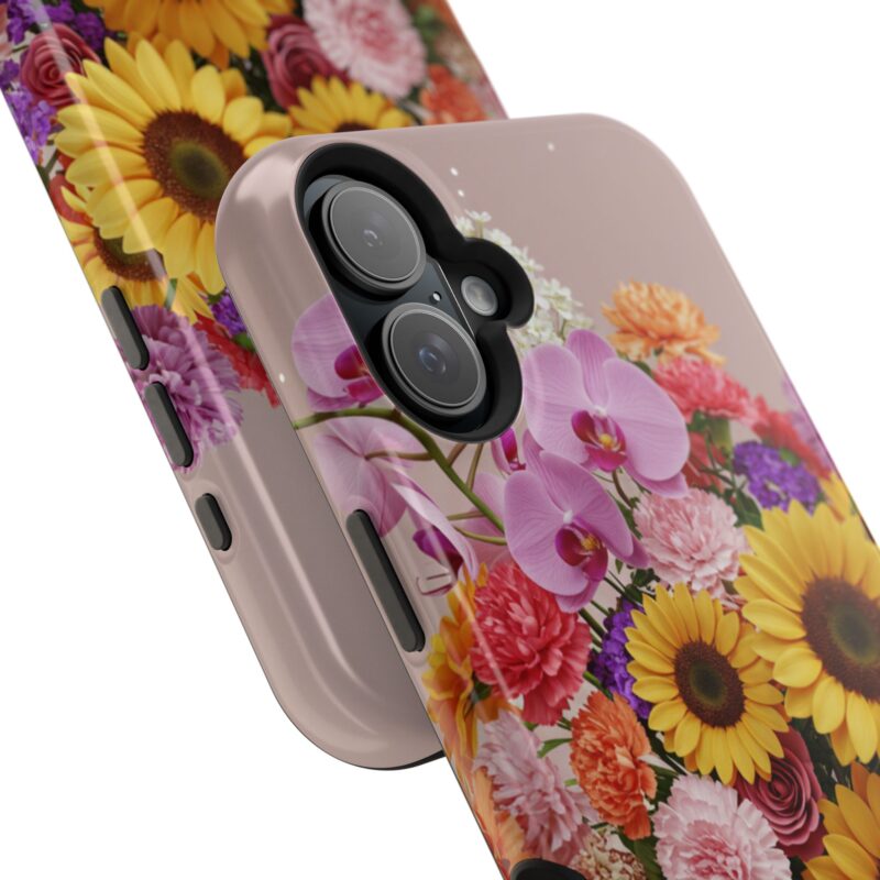 Floral Impact-Resistant Phone Case - Vibrant Sunflowers & Orchids - Image 154