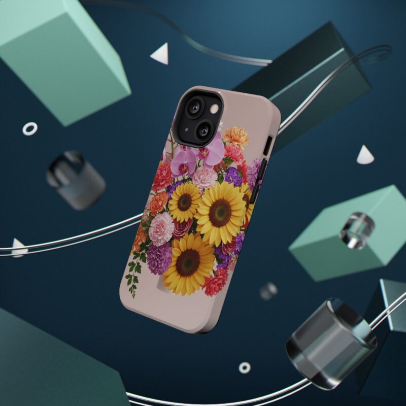 Floral Impact-Resistant Phone Case - Vibrant Sunflowers & Orchids - Image 8
