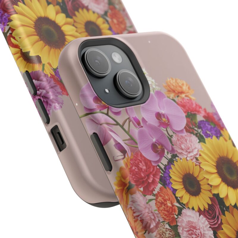 Floral Impact-Resistant Phone Case - Vibrant Sunflowers & Orchids - Image 86