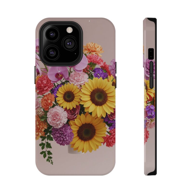 Floral Impact-Resistant Phone Case - Vibrant Sunflowers & Orchids - Image 13