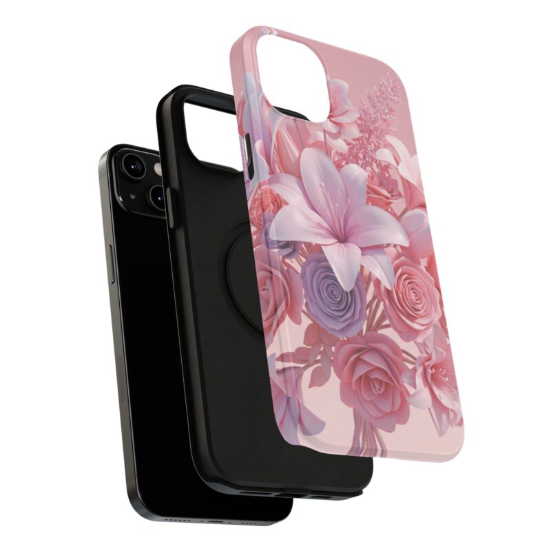 Floral Impact-Resistant Phone Case - Vibrant Pink Flower Design - Image 120