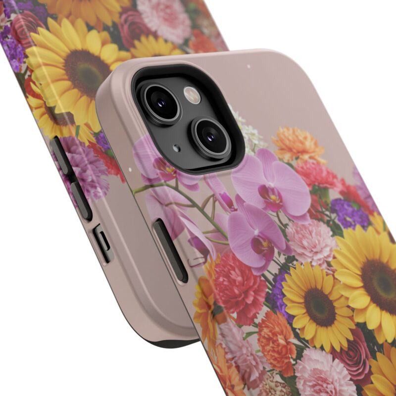 Floral Impact-Resistant Phone Case - Vibrant Sunflowers & Orchids - Image 118