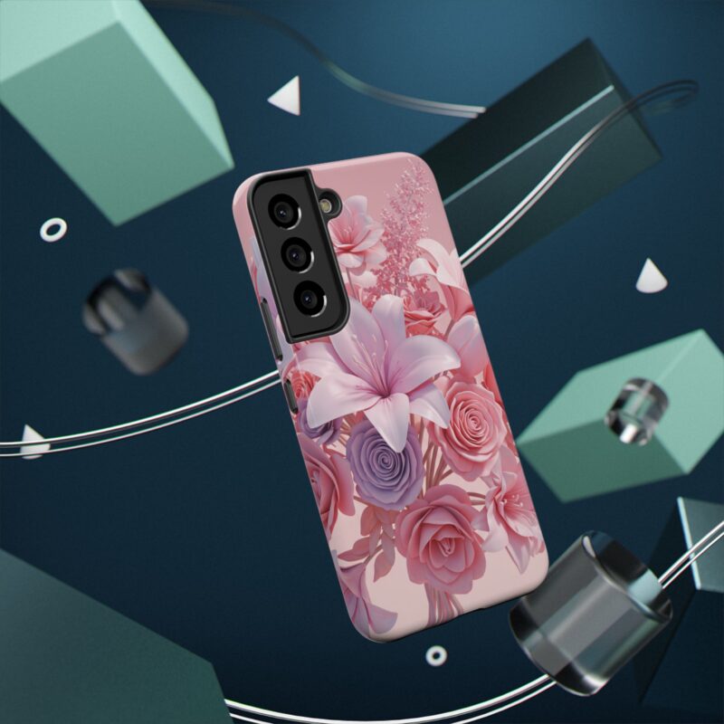 Floral Impact-Resistant Phone Case - Vibrant Pink Flower Design - Image 54