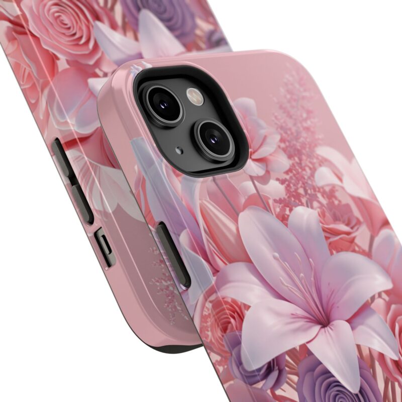 Floral Impact-Resistant Phone Case - Vibrant Pink Flower Design - Image 114