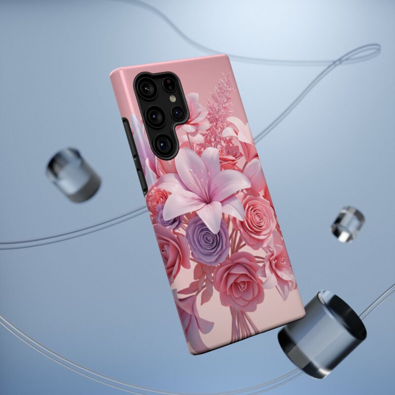 Floral Impact-Resistant Phone Case - Vibrant Pink Flower Design - Image 64