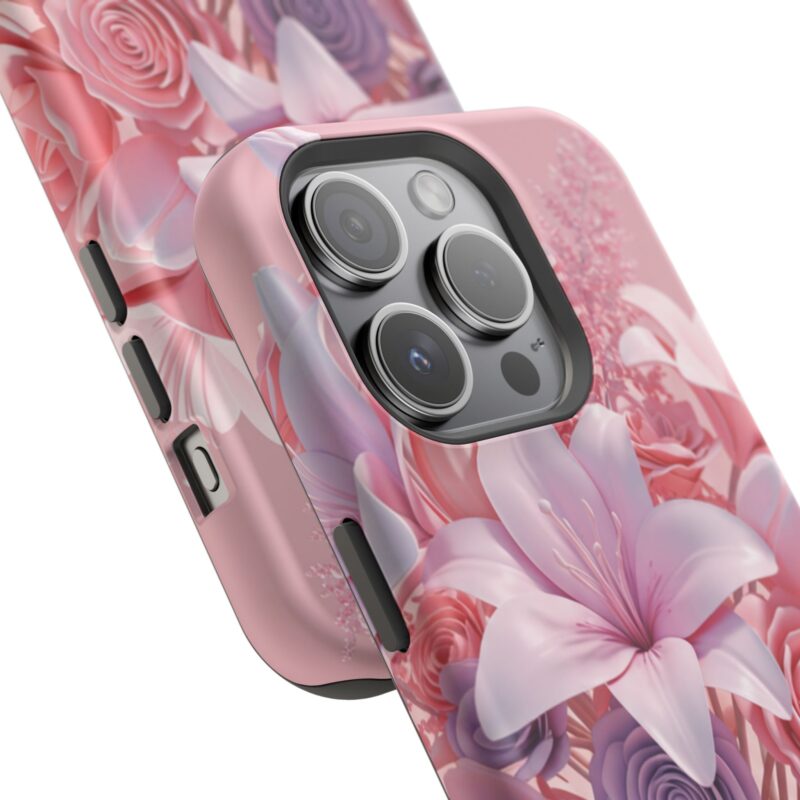 Floral Impact-Resistant Phone Case - Vibrant Pink Flower Design - Image 78