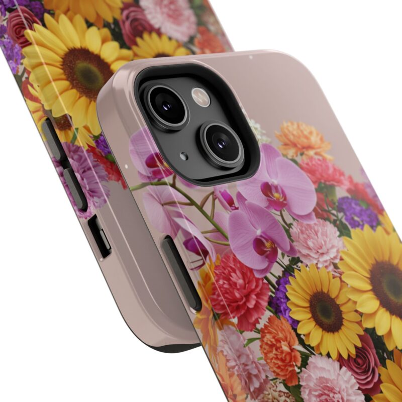 Floral Impact-Resistant Phone Case - Vibrant Sunflowers & Orchids - Image 98