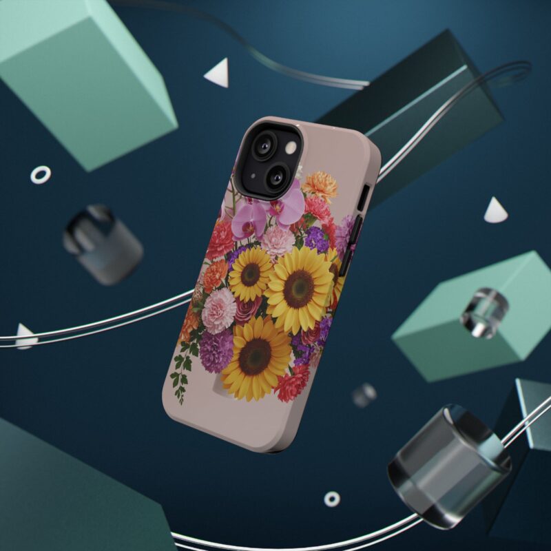 Floral Impact-Resistant Phone Case - Vibrant Sunflowers & Orchids - Image 11