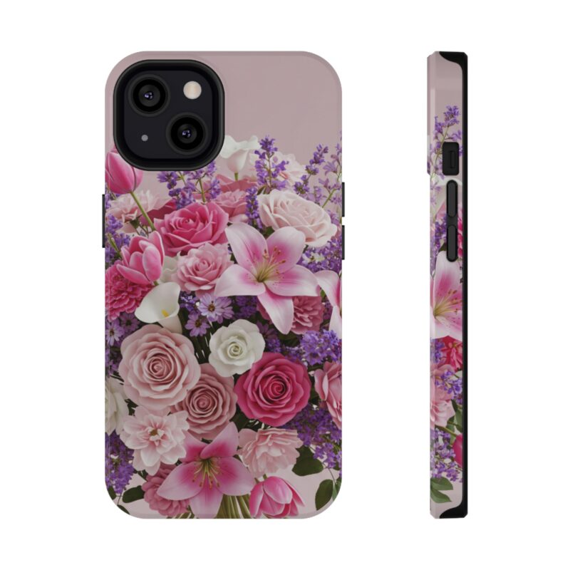 Floral Impact-Resistant Phone Case - Elegant Flower Bouquet Design