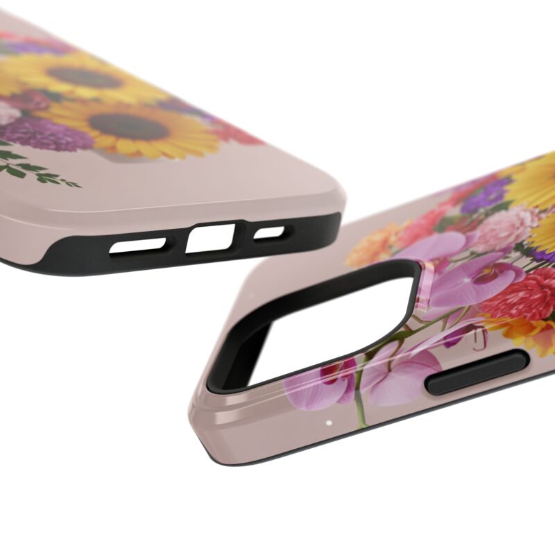 Floral Impact-Resistant Phone Case - Vibrant Sunflowers & Orchids - Image 123