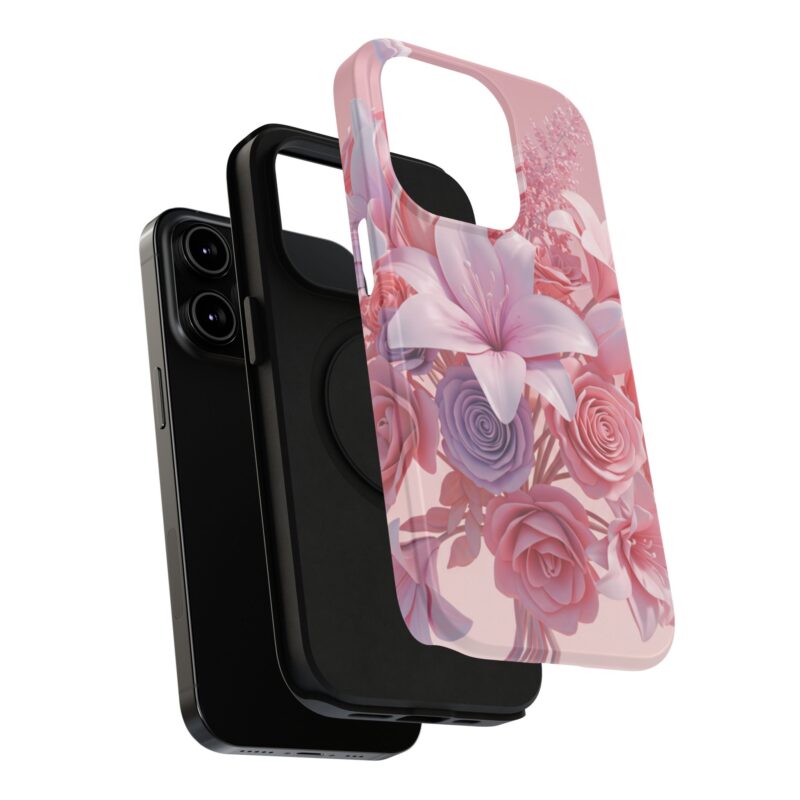 Floral Impact-Resistant Phone Case - Vibrant Pink Flower Design - Image 112