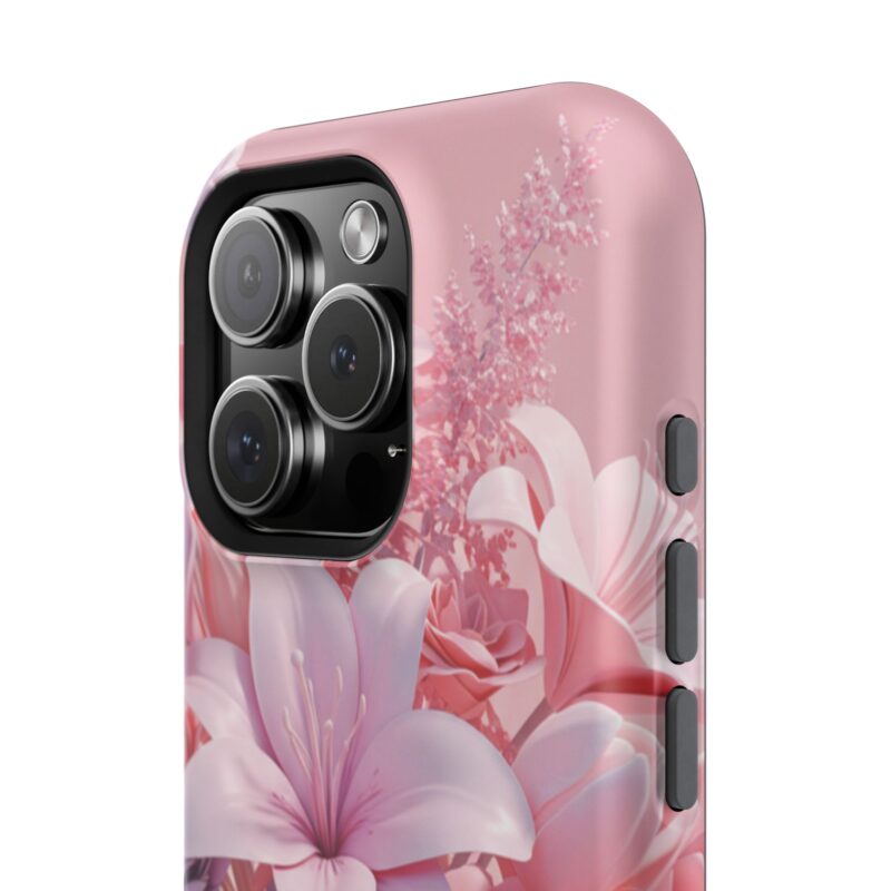 Floral Impact-Resistant Phone Case - Vibrant Pink Flower Design - Image 136