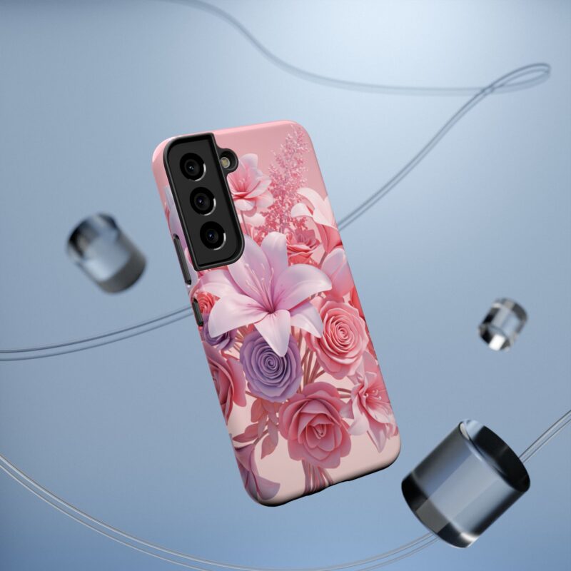 Floral Impact-Resistant Phone Case - Vibrant Pink Flower Design - Image 56