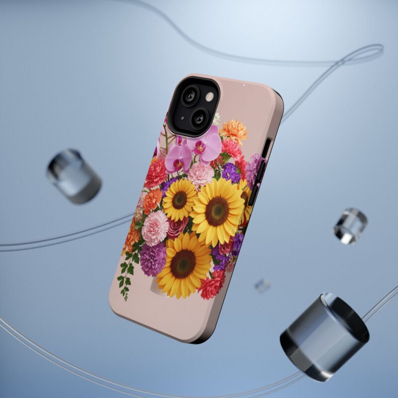 Floral Impact-Resistant Phone Case - Vibrant Sunflowers & Orchids - Image 6