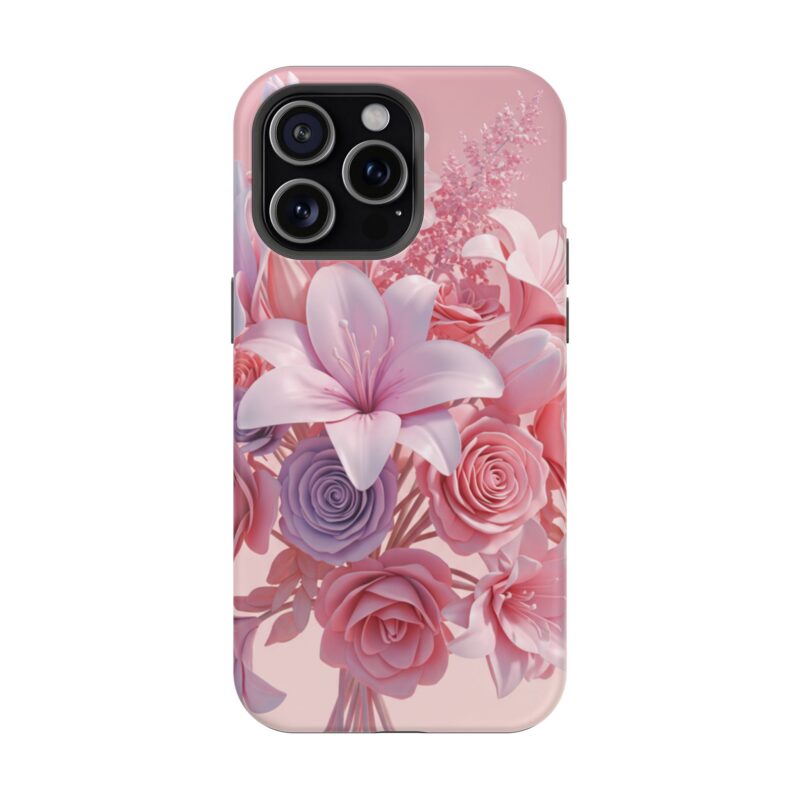 Floral Impact-Resistant Phone Case - Vibrant Pink Flower Design - Image 93