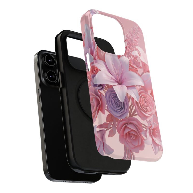 Floral Impact-Resistant Phone Case - Vibrant Pink Flower Design - Image 108