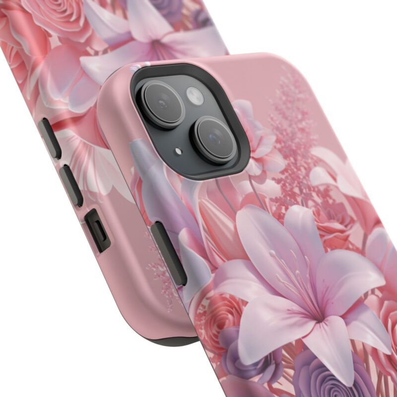 Floral Impact-Resistant Phone Case - Vibrant Pink Flower Design - Image 86