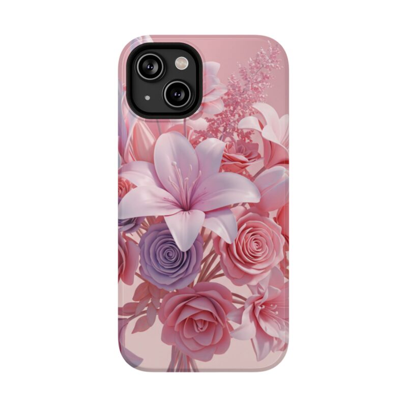 Floral Impact-Resistant Phone Case - Vibrant Pink Flower Design - Image 97