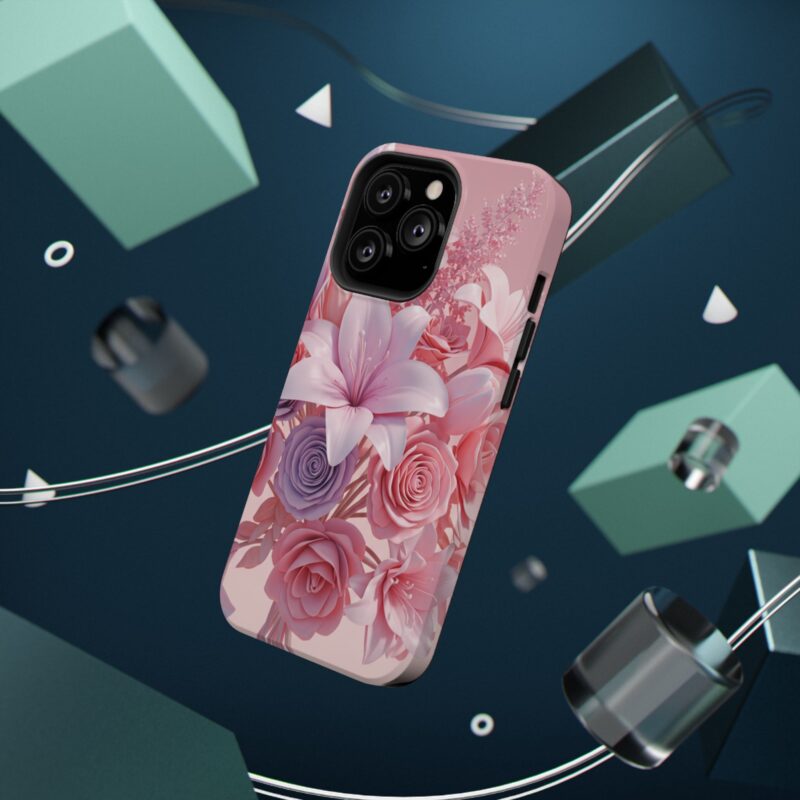 Floral Impact-Resistant Phone Case - Vibrant Pink Flower Design - Image 14