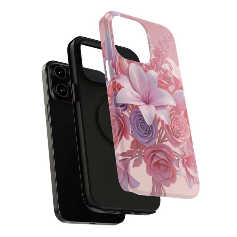 Floral Impact-Resistant Phone Case - Vibrant Pink Flower Design - Image 124