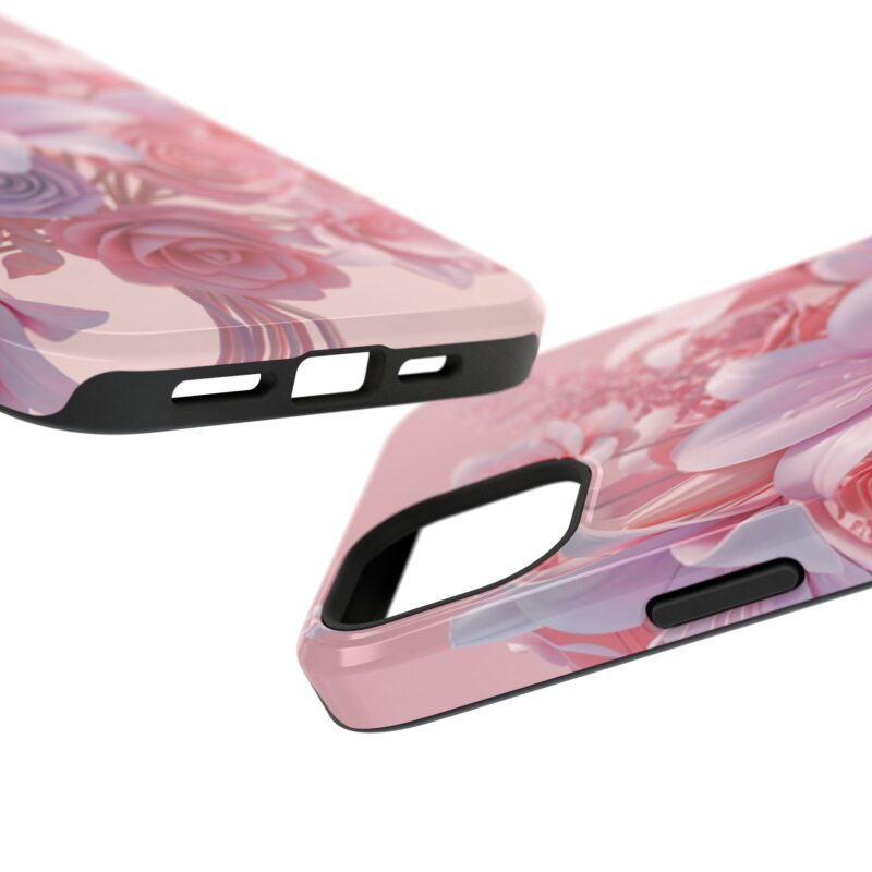 Floral Impact-Resistant Phone Case - Vibrant Pink Flower Design - Image 115
