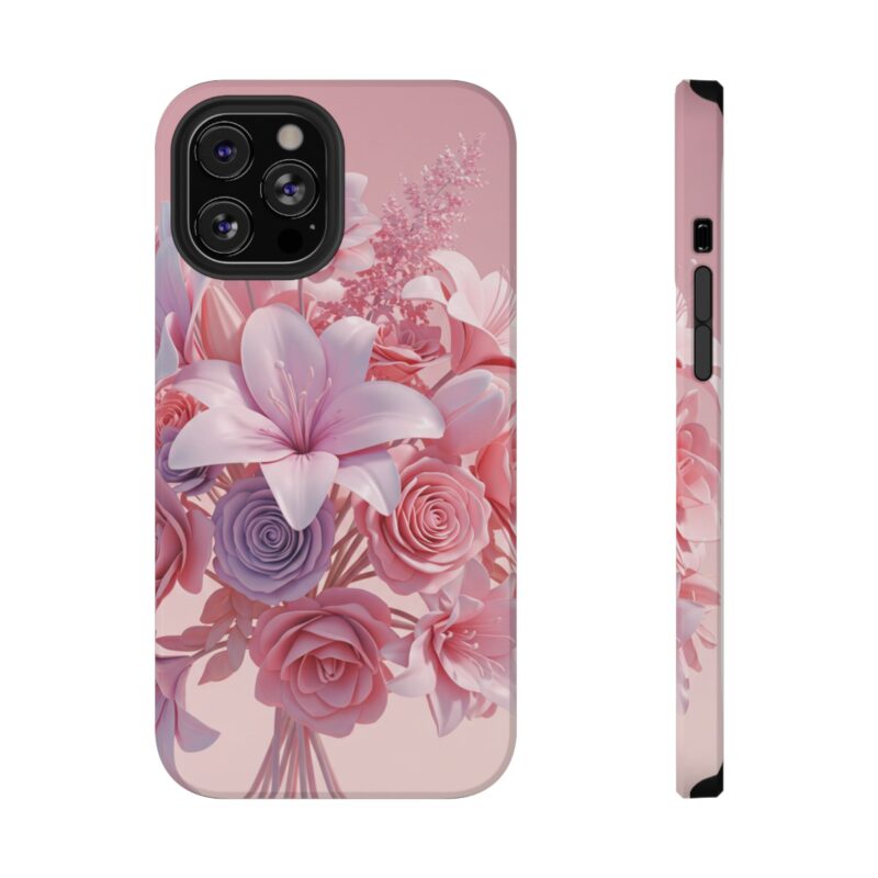Floral Impact-Resistant Phone Case - Vibrant Pink Flower Design - Image 51