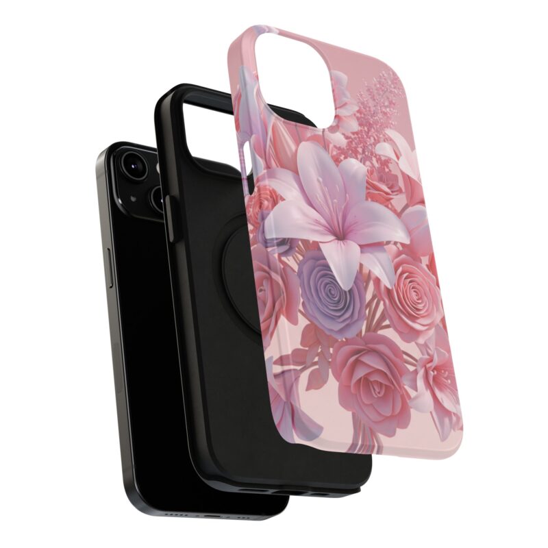 Floral Impact-Resistant Phone Case - Vibrant Pink Flower Design - Image 104