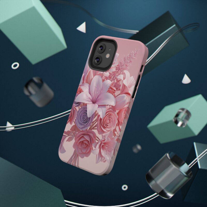 Floral Impact-Resistant Phone Case - Vibrant Pink Flower Design - Image 40
