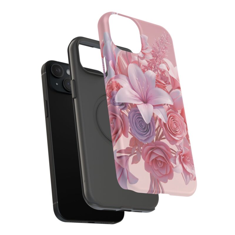 Floral Impact-Resistant Phone Case - Vibrant Pink Flower Design - Image 88