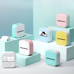 Portable Mini Thermal Label Printer | Bluetooth | Inkless Printing with Label Support | USB